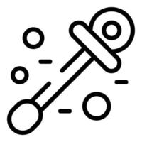 Nasal swab icon, outline style vector