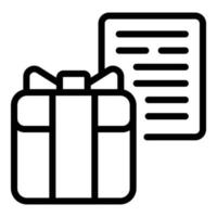 Gift ordering icon, outline style vector