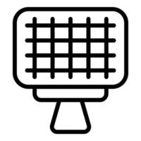 Barbecue net icon, outline style vector