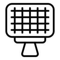 Barbecue net icon, outline style vector