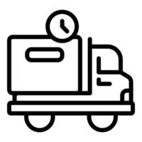 Truck delivery icon, outline style vector