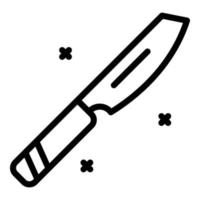 icono de cuchillo de senderismo, estilo de esquema vector