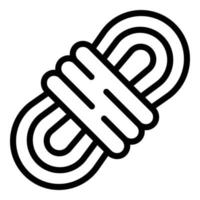 Scouting rope icon, outline style vector