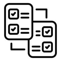 Virus test forms icon, outline style vector