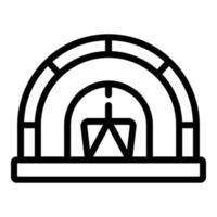 Scouting tent icon, outline style vector