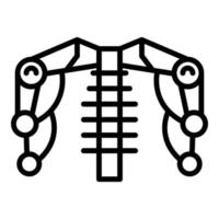 Exoskeleton hand icon outline vector. Artificial robot vector