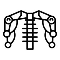 Exoskeleton hand icon outline vector. Artificial robot vector