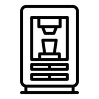 Canned drink machine icon, outline style vector