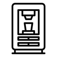 Canned drink machine icon, outline style vector