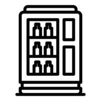 Mineral water machine icon, outline style vector