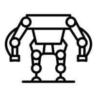 vector de contorno de icono de cuerpo de robot. traje artificial hombre