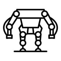 Robot body icon outline vector. Artificial suit man vector