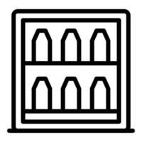 Automatic drink dispenser icon, outline style vector