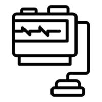 Pacemaker icon, outline style vector