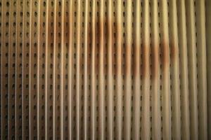 Paint filter. Large paint odor filter in room. Ribbed surface made of porous paper. photo