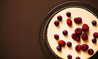 Cheesecake with cherry photo