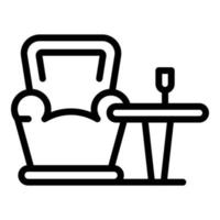 Night club lounge icon, outline style vector