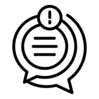 Important chat icon, outline style vector