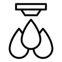 Ink drops icon, outline style vector