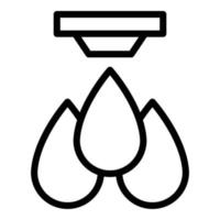 Ink drops icon, outline style vector