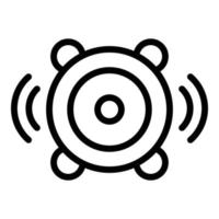 Music speaker icon, outline style vector