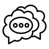 Bubble chat icon, outline style vector