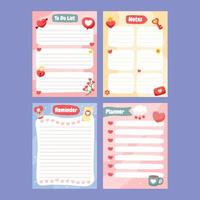 Valentine Themed Journal Template vector