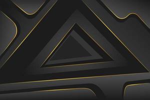 Black Gold Triangle Background vector
