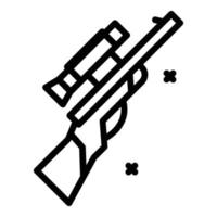 Safari gun icon, outline style vector