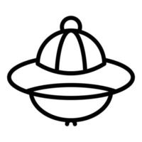 Safari hat icon, outline style vector