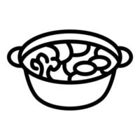 Korean kimchi icon, outline style vector