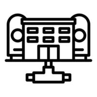 Purification factory icon, outline style vector