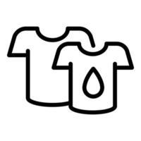 Printed shirts icon, outline style vector