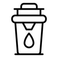 Water filter icon, outline style vector