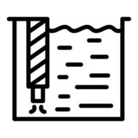 Wastewater icon, outline style vector