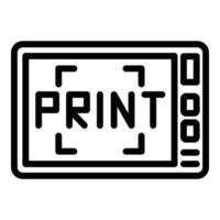 Print focus icon, outline style vector