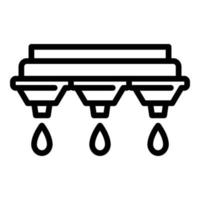 Ink drop printing icon, outline style vector