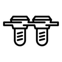 Pipeline filter system icon, outline style vector