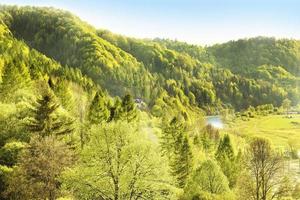 Idyllic landscape of Polish mountains photo