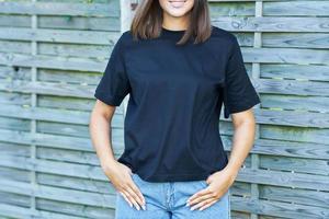 Young woman in black shirt photo