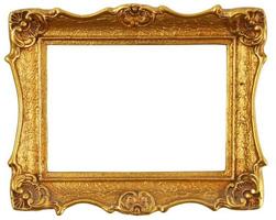 gold frame on white background photo