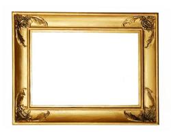 gold frame clipping path photo