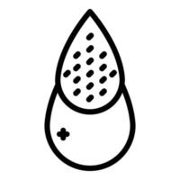 Natural water drop icon, outline style vector