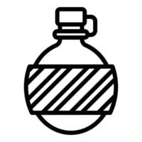 Hiking bottle water icon, outline style vector