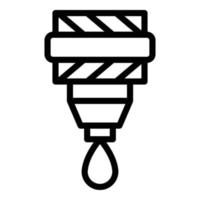 Filtration pipe icon, outline style vector