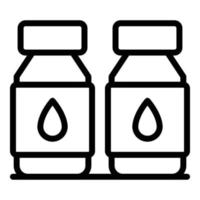 Printing bottles icon, outline style vector