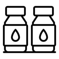 Printing bottles icon, outline style vector