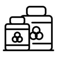 Printer toner icon, outline style vector