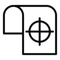 Printing target icon, outline style vector