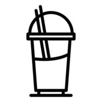 Protein cocktail icon, outline style vector